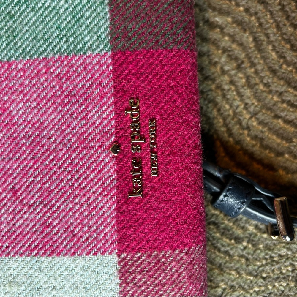 NWT Kate Spade Marti Festive Check Fabric Crossbody - Picture 6 of 7